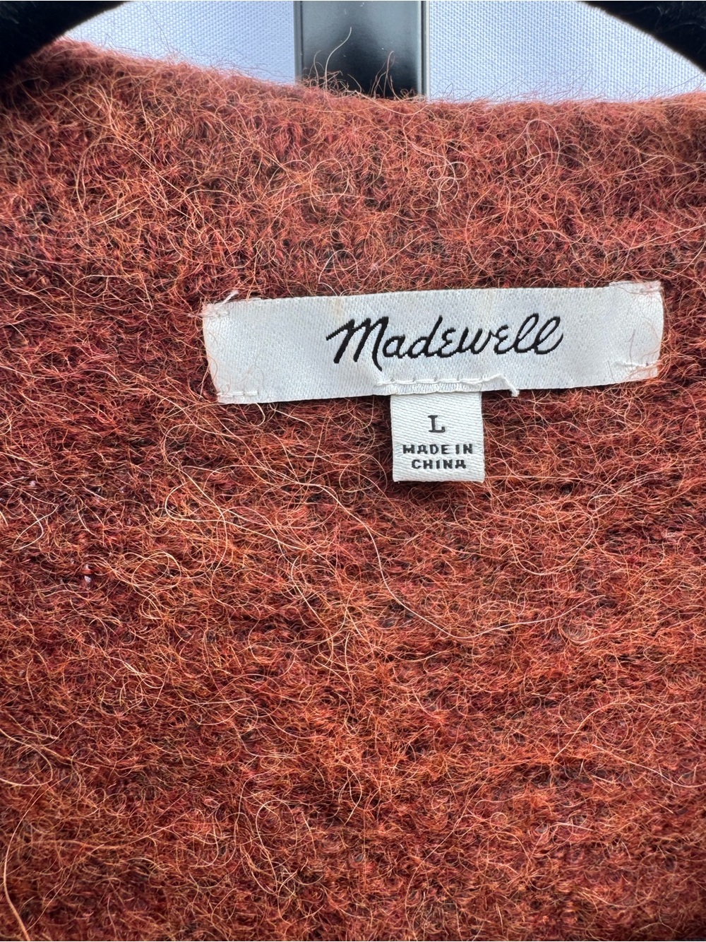 Madewell Carrabelle Polo Cardigan Sweater Alpaca Merino Wool Blend Size L - Picture 4 of 11